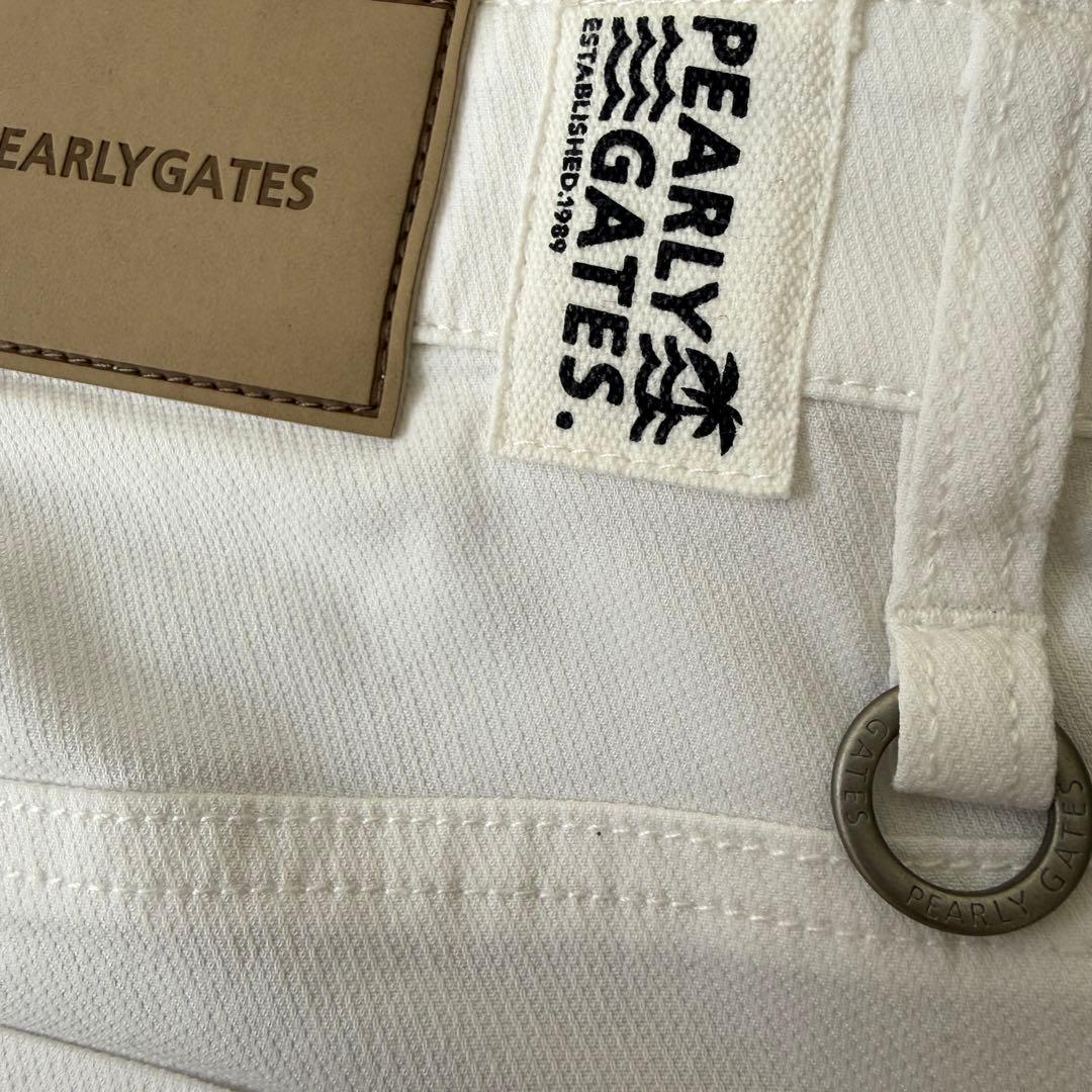 現行モデル　美品　パーリーゲイツ　パンツ　白　S〜M相当　ホワイト　コットン　3