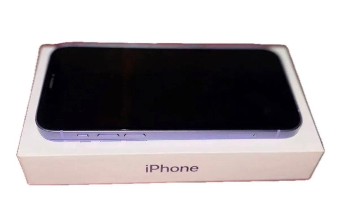 iPhone12/64GBパープル本体以外 新品フルセット＋保護フィルムセット