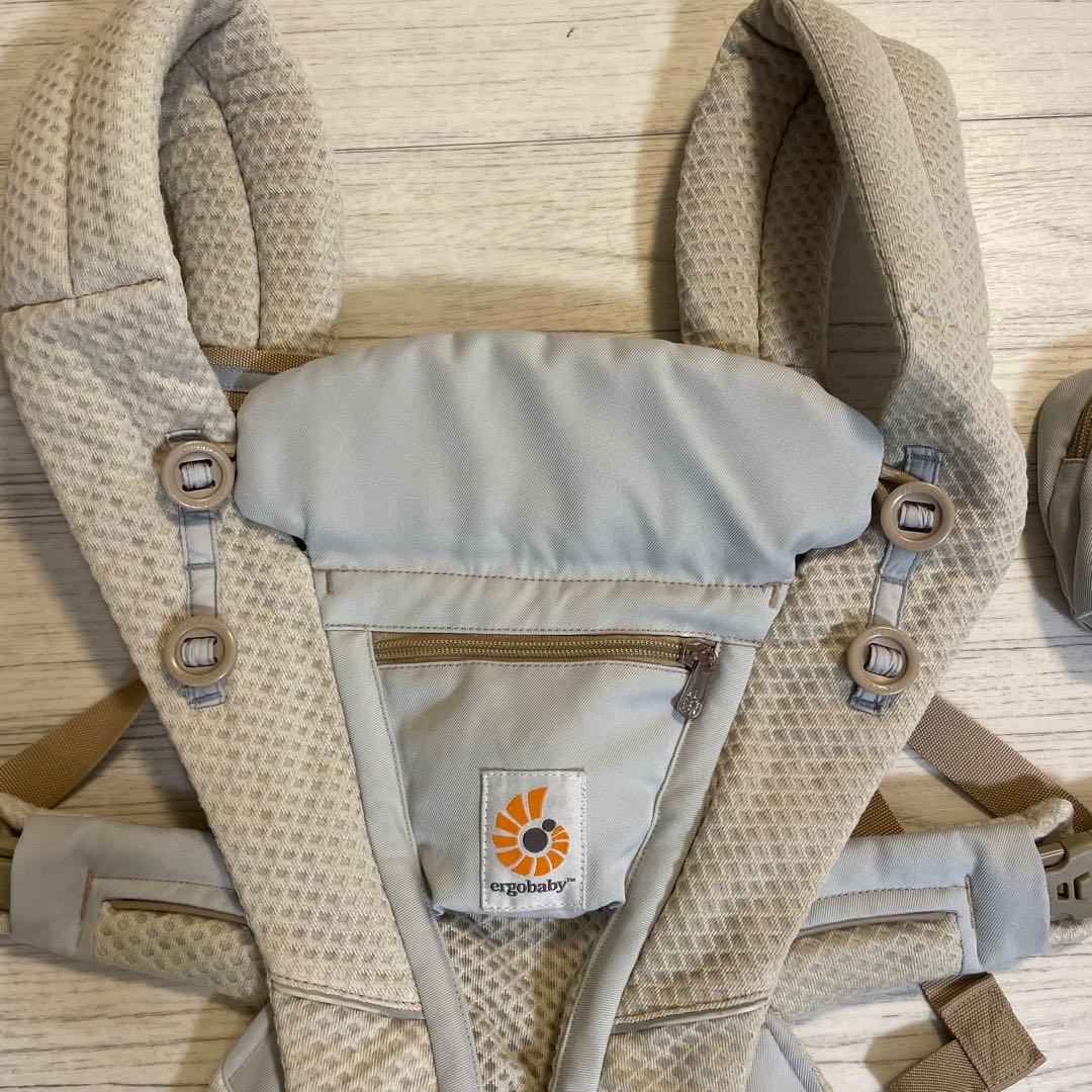 エルゴ オムニブリーズ 抱っこ紐 /サンドベージュ 収納ポーチ付き