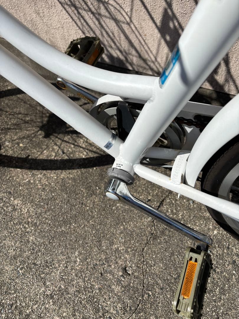 自転車　シティサイクル　白　26インチ　子ども　【福岡市直接受け取り希望】