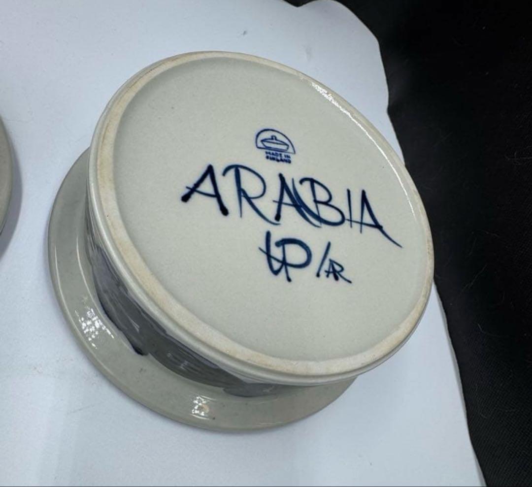 ヴィンテージ アラビア　アネモネ　シリーズ。 大きいタイプの深皿　2個セット。