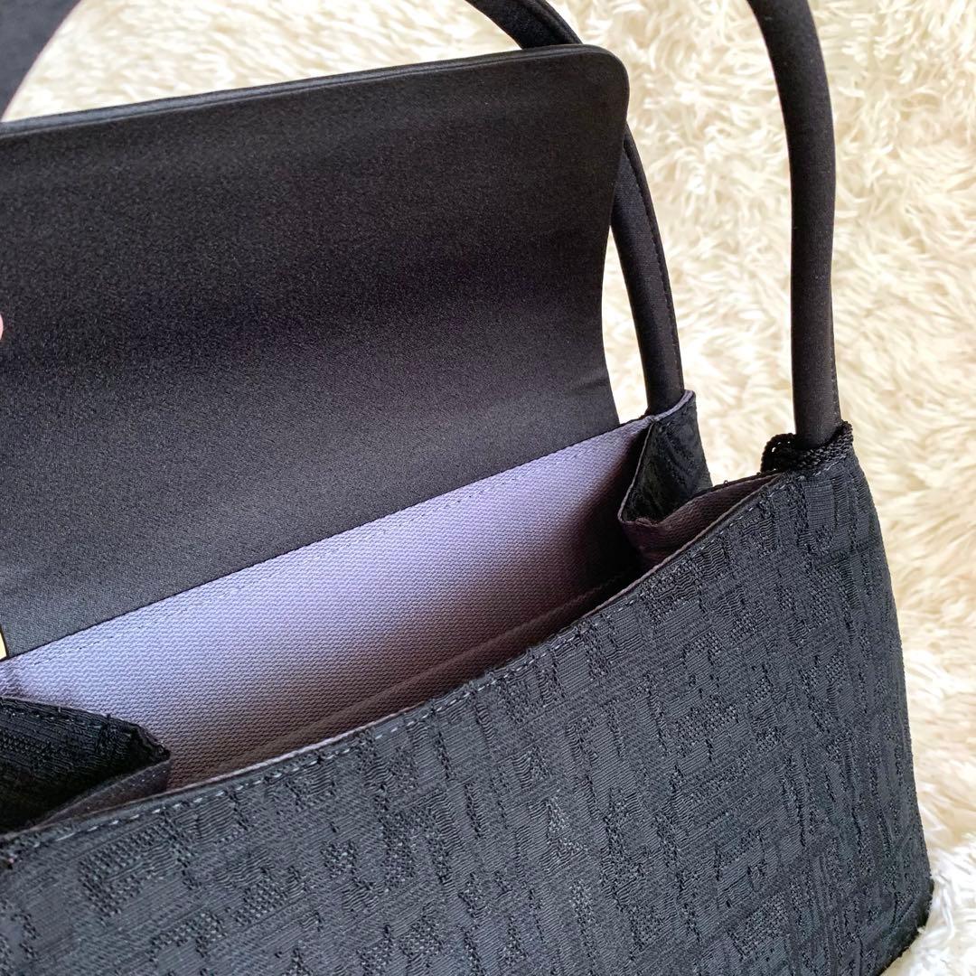 くみちゃん様　IWASA 岩佐　米沢織　フォーマルバッグ ブラック　タッセル付き