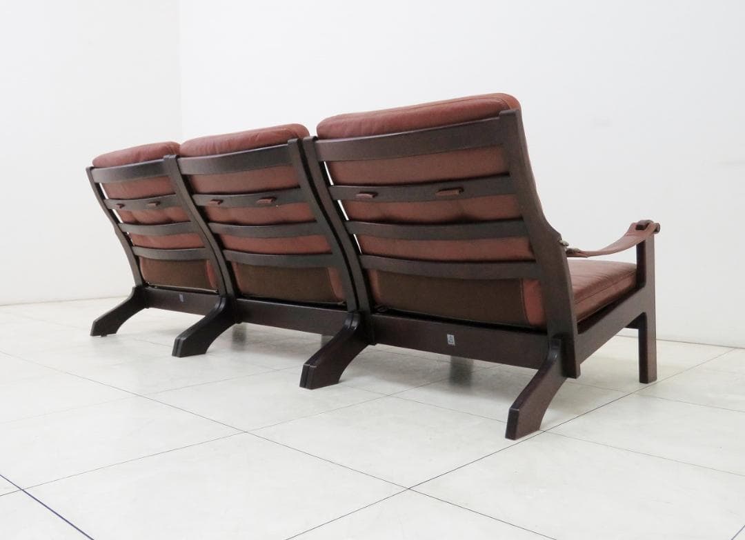 Hock ホック カンディハウス ヴィンテージ 3人掛けソファ セパレート 本革