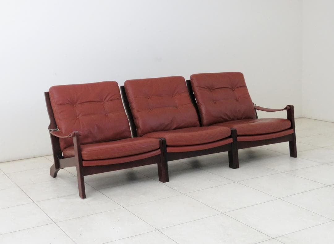 Hock ホック カンディハウス ヴィンテージ 3人掛けソファ セパレート 本革