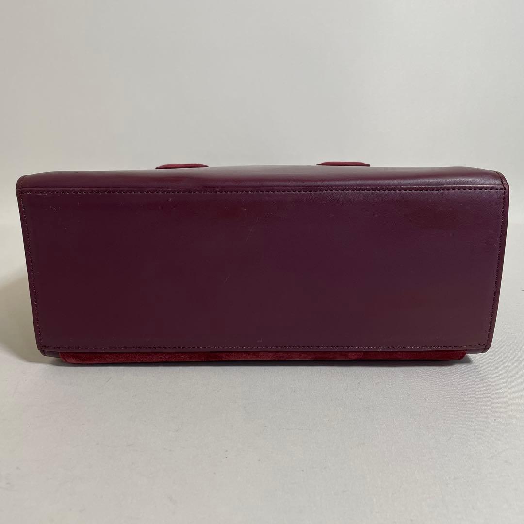 2512-15｜イヴサンローラン ハンドバッグ レザー スエード ボルドー