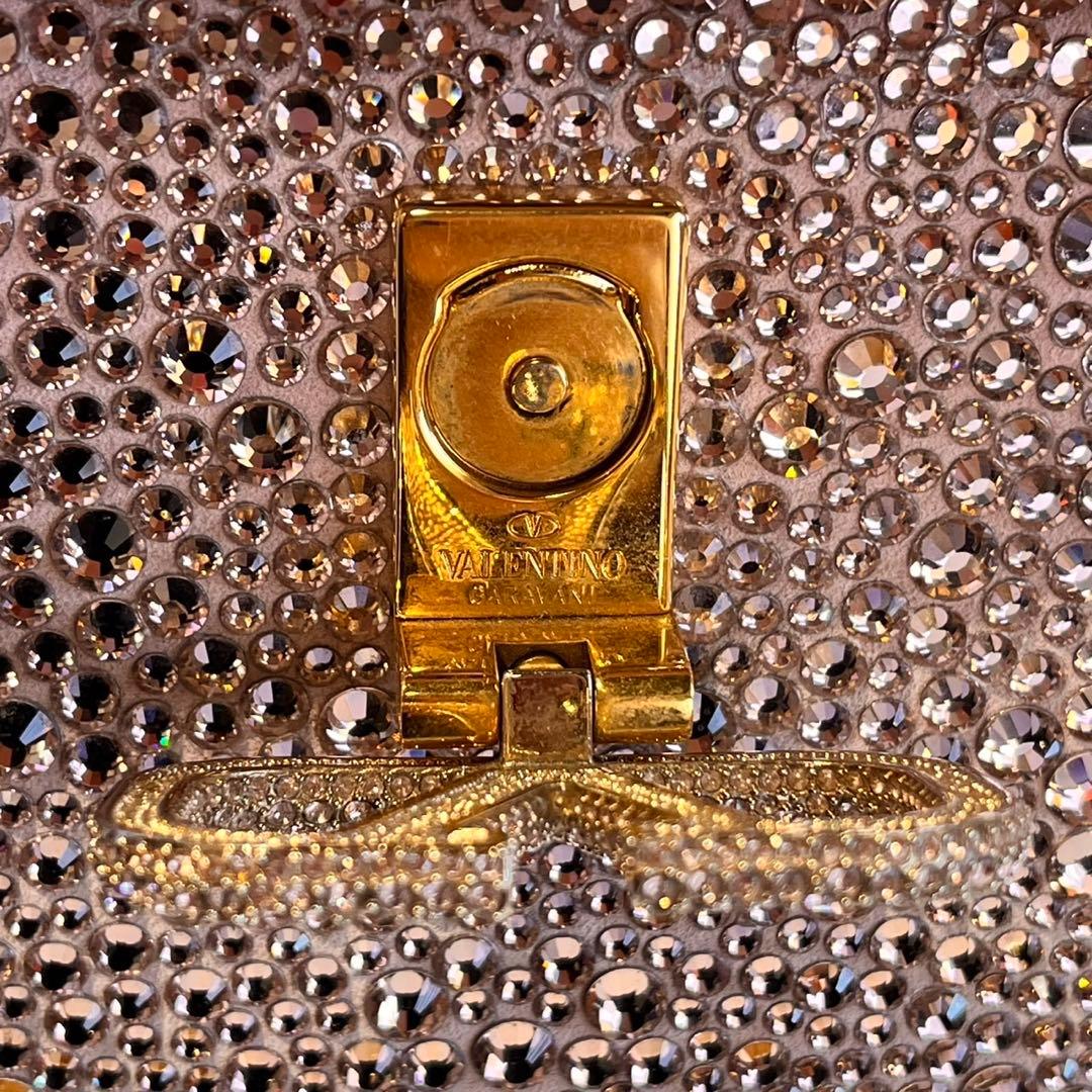 美品✨希少✨ヴァレンティノ Vスリング ミニハンドバッグ ピンク