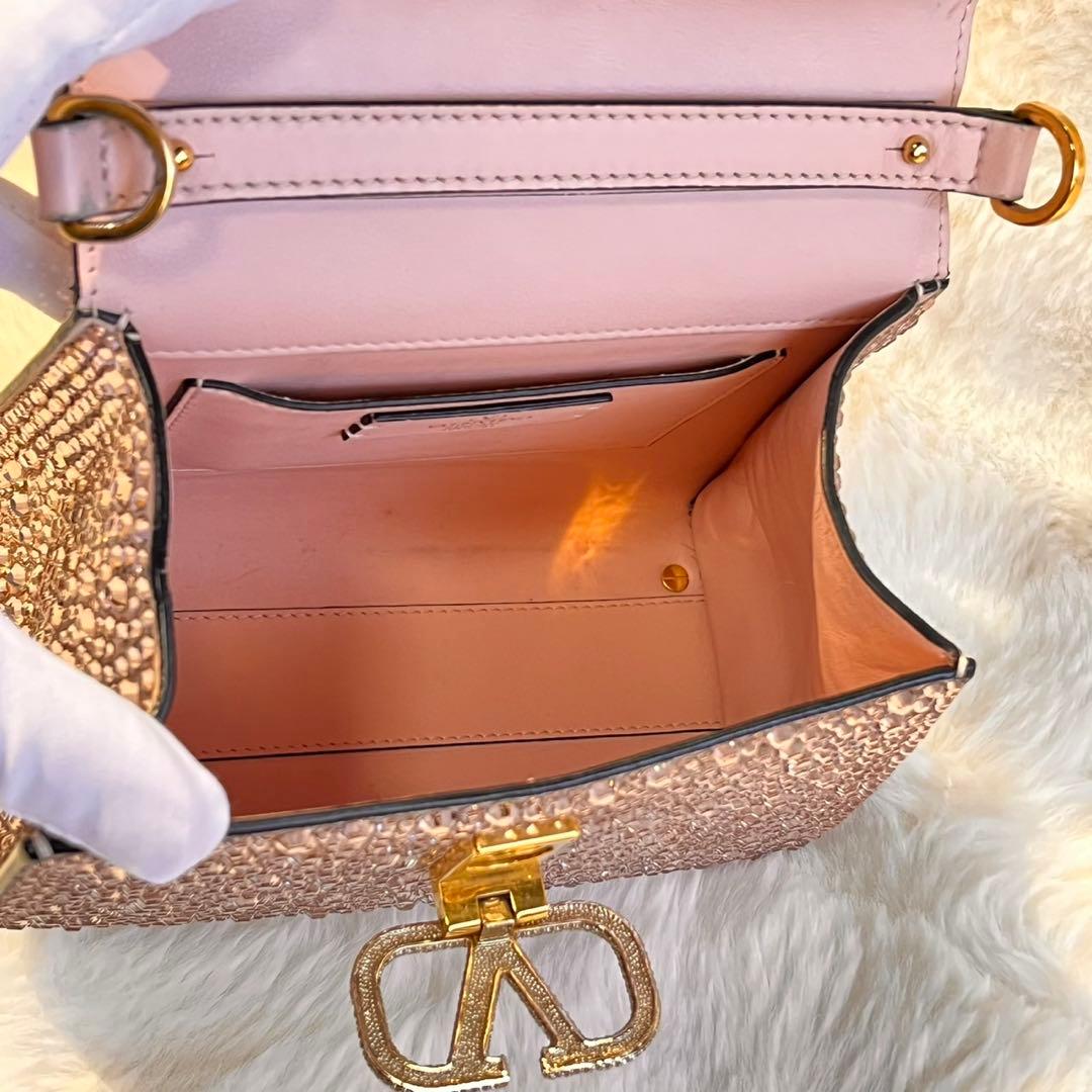 美品✨希少✨ヴァレンティノ Vスリング ミニハンドバッグ ピンク