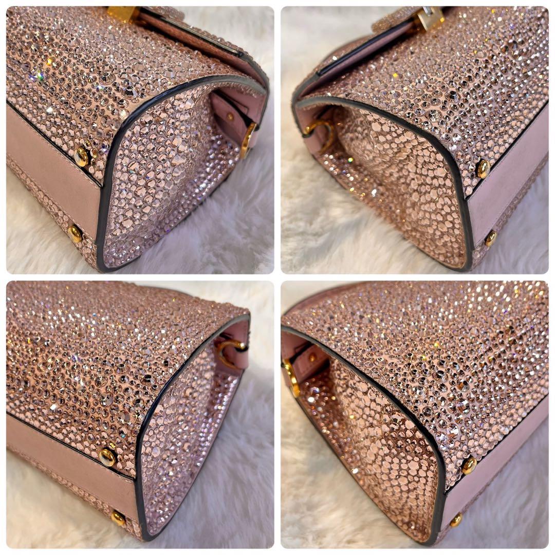 美品✨希少✨ヴァレンティノ Vスリング ミニハンドバッグ ピンク