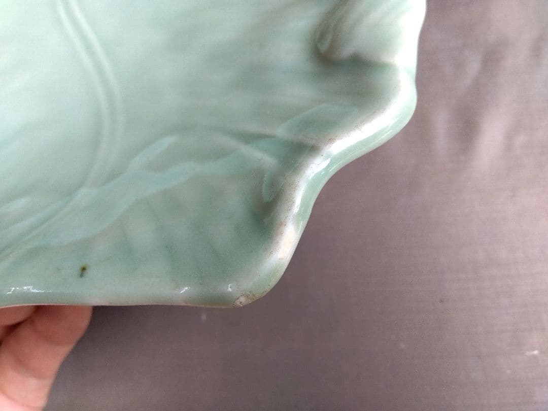 骨董　砧青磁　菓子皿