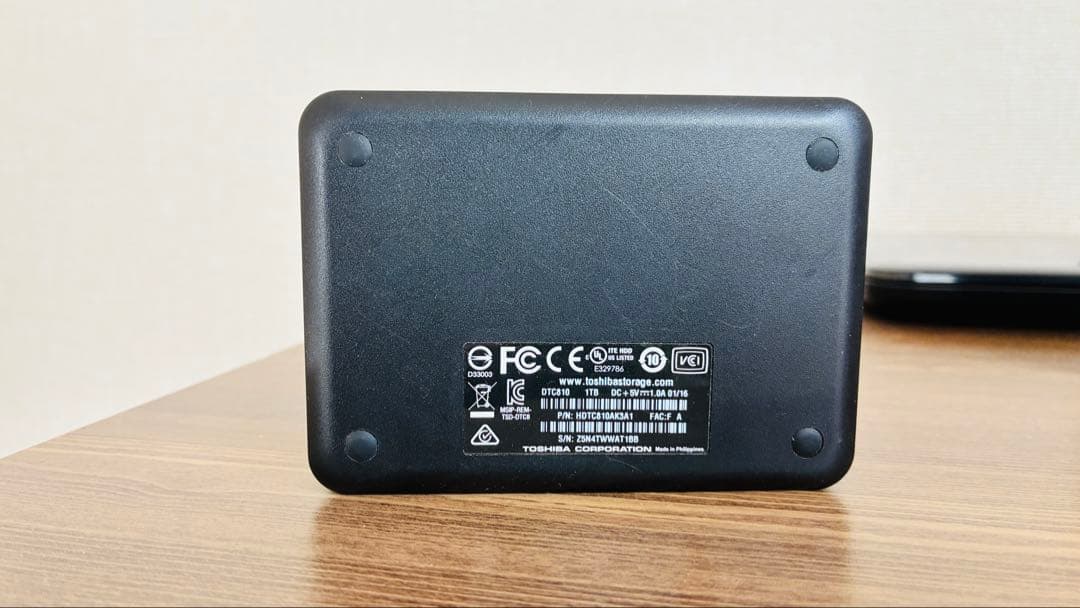 外付けハードディスク・ドライブ Toshiba Canvio HD-TPA1U3-B/N 1TB