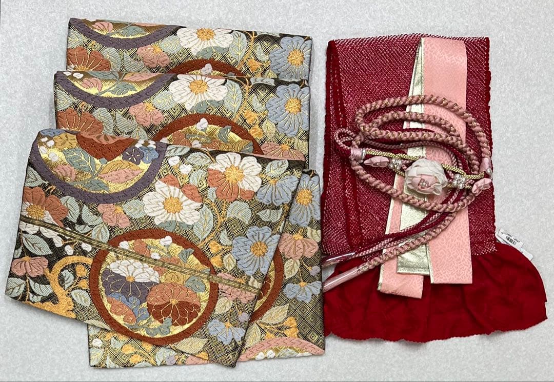 紅型染め　振り袖　フルセット　別誂長襦袢　成人式　美品　佐賀錦本唐織　753