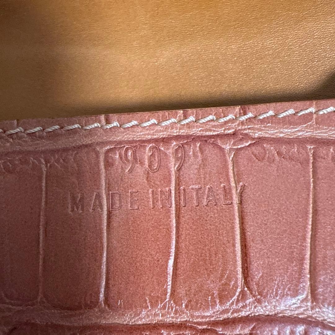 未使用✨Felisi フェリージ レザー名刺入れ クロコダイル型押し 型番909