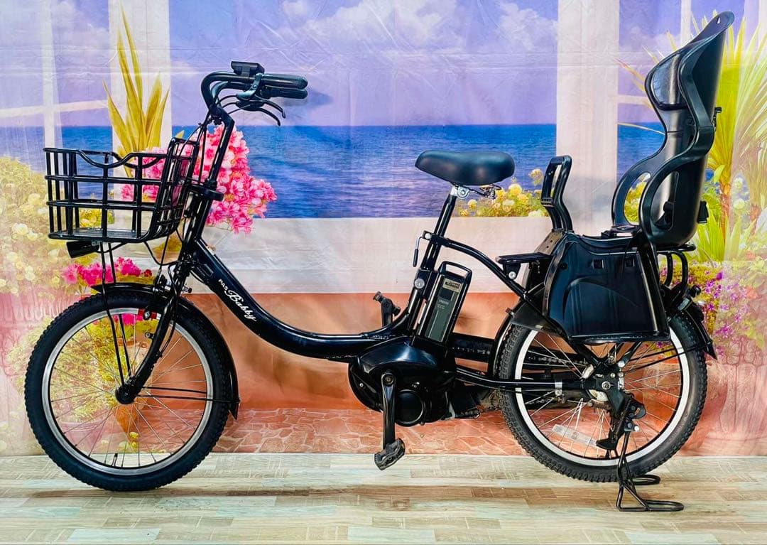 人気モデル！パスバビー12AH⭐️ヤマハ子供乗せ電動自転車Y3274