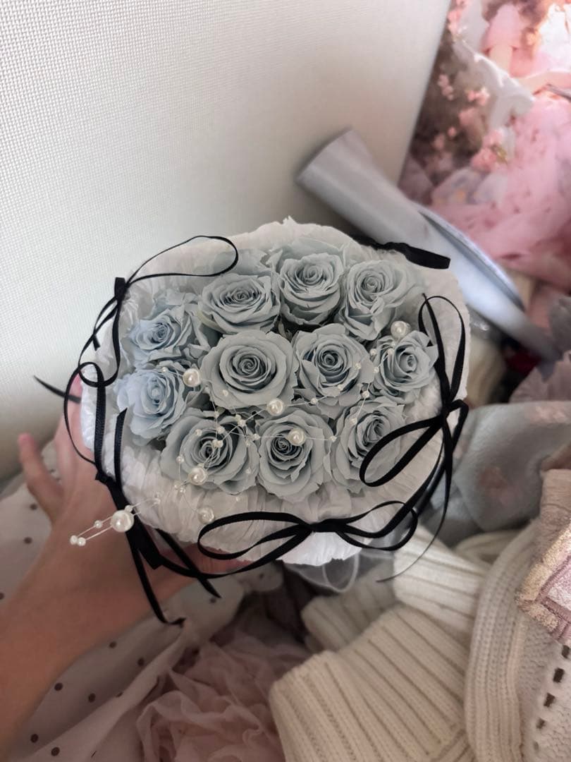 花束Preserved flowr ribon wanghong bouquet