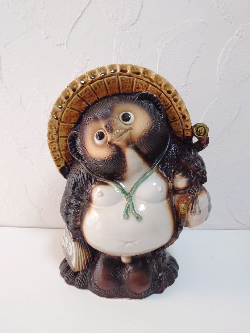 【3個】信楽焼 たぬき 狸 タヌキ 置物 陶器 焼物 縁起物 他抜き