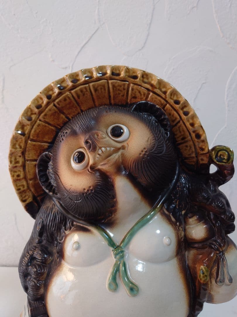 【3個】信楽焼 たぬき 狸 タヌキ 置物 陶器 焼物 縁起物 他抜き