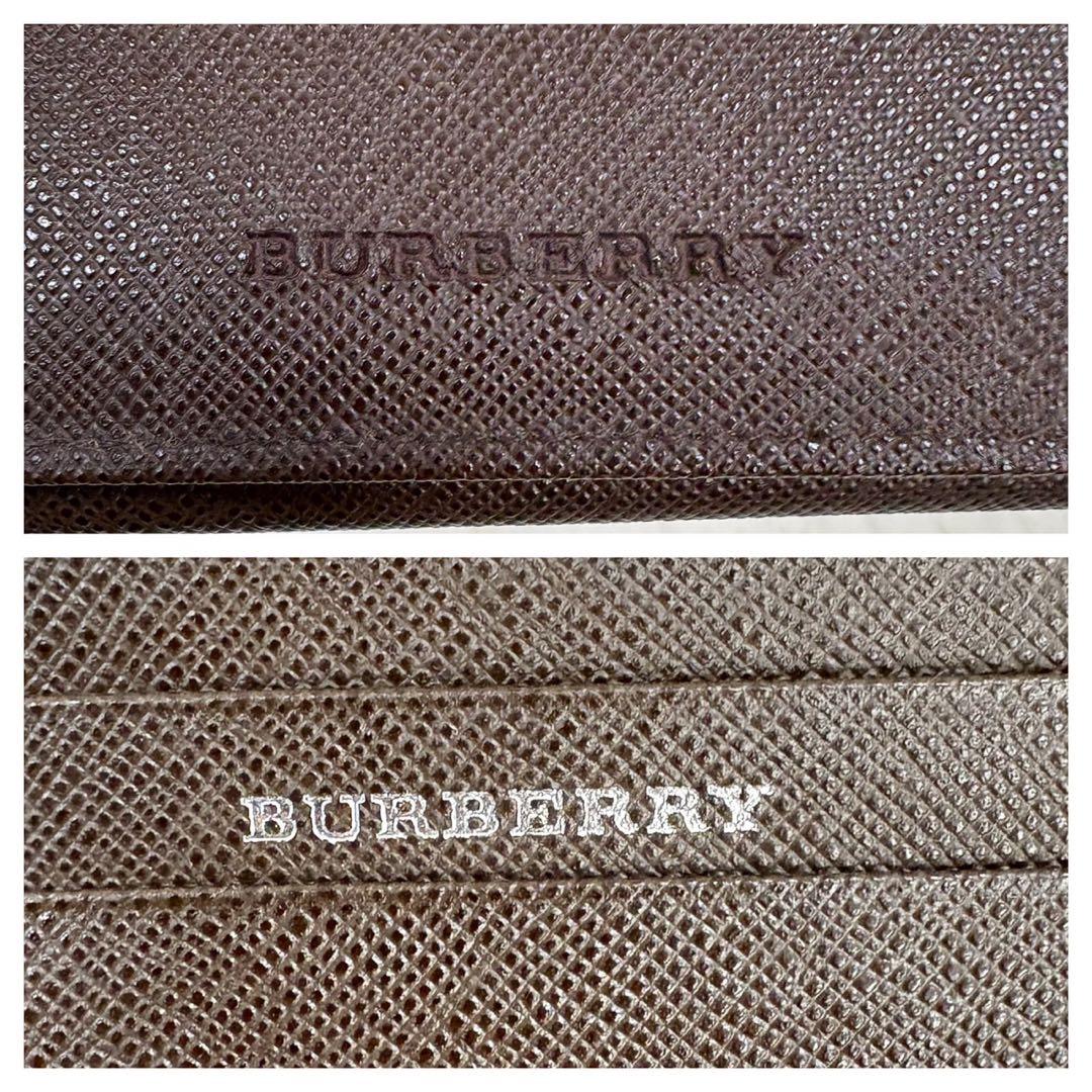 未使用品✨ BURBERRY 名刺入れ ブラウン ノバチェック 型押し