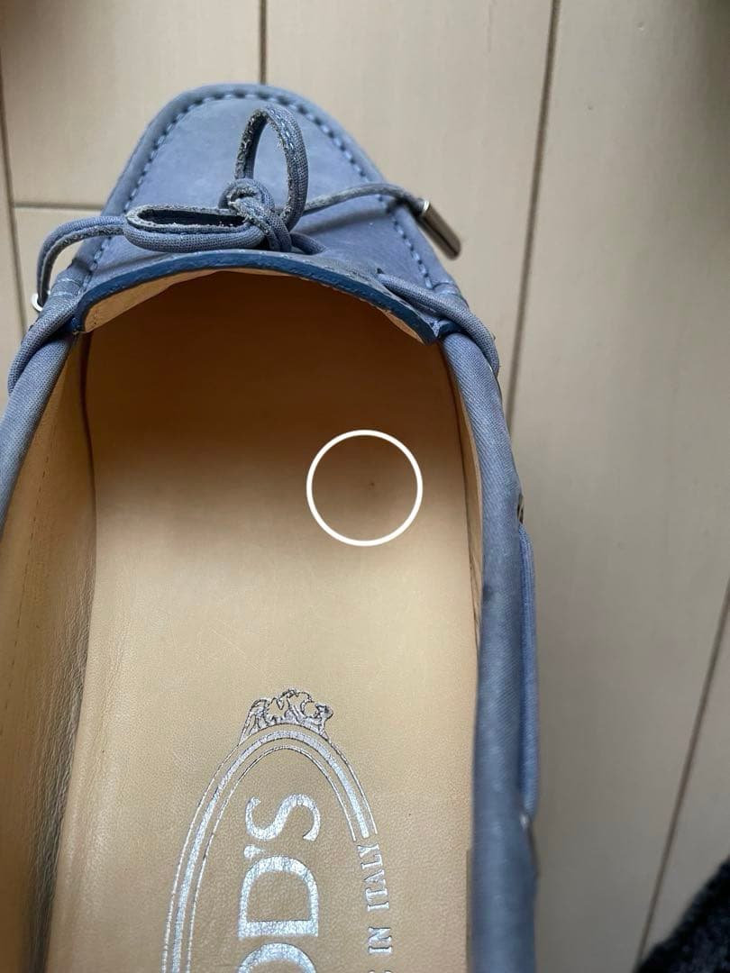 たぶちゃん　TOD'S ブルーレザー ローファー