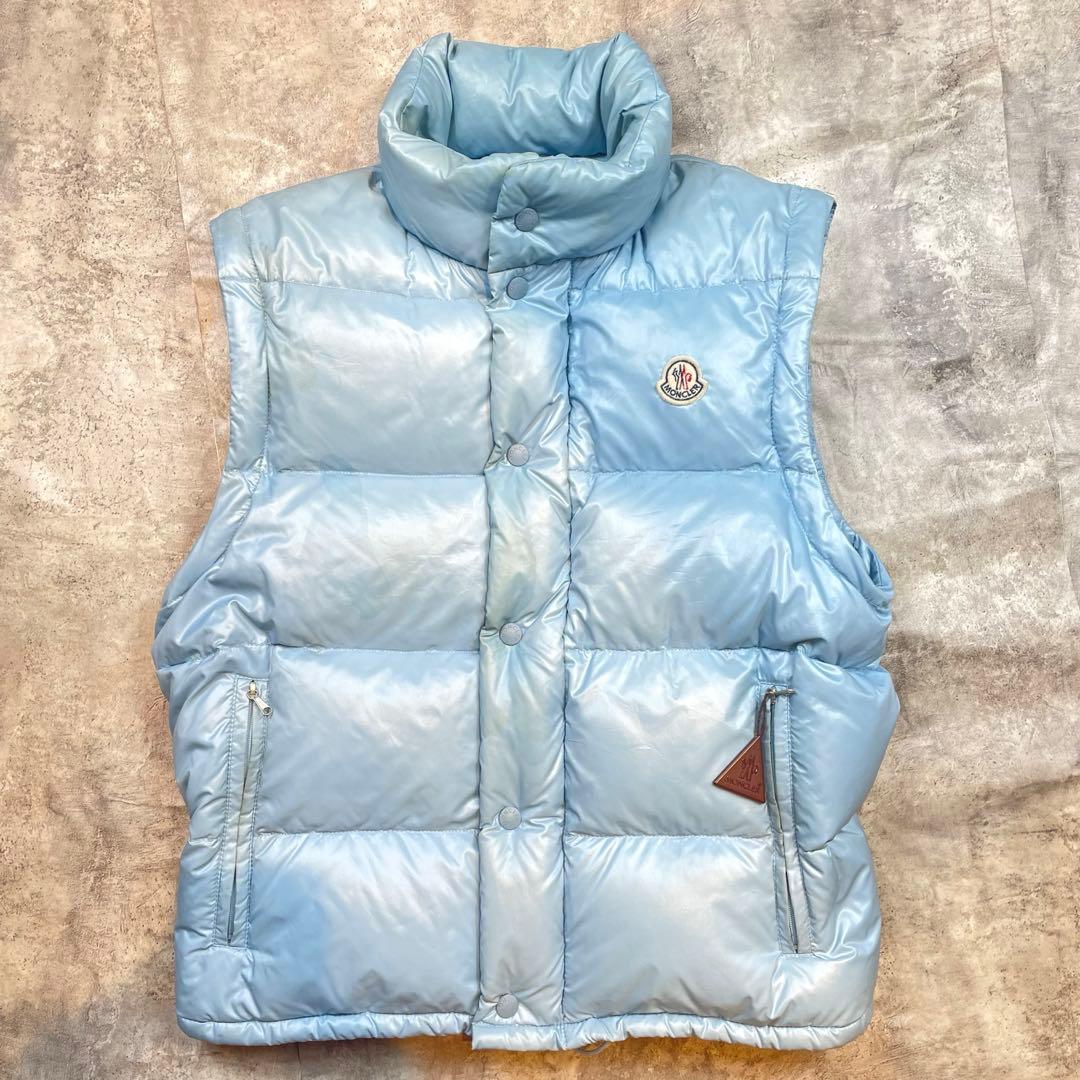 MONCLER モンクレール 2WAY ダウンジャケット ブルー 袖着脱可能