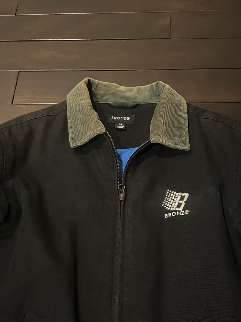 bronze ブラックジャケット 襟付き