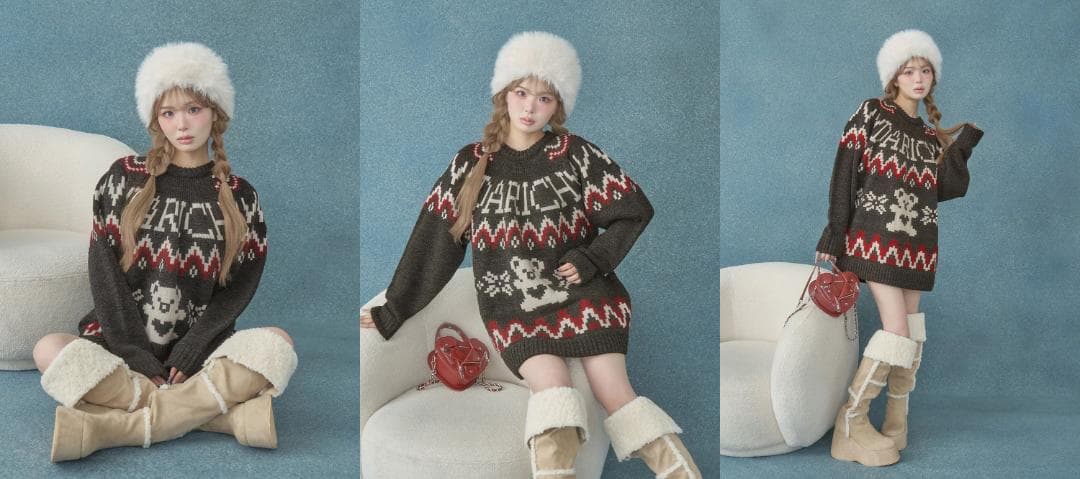 ダーリッチ darich ノルディックベアニットプルオーバー NVY ネイビー