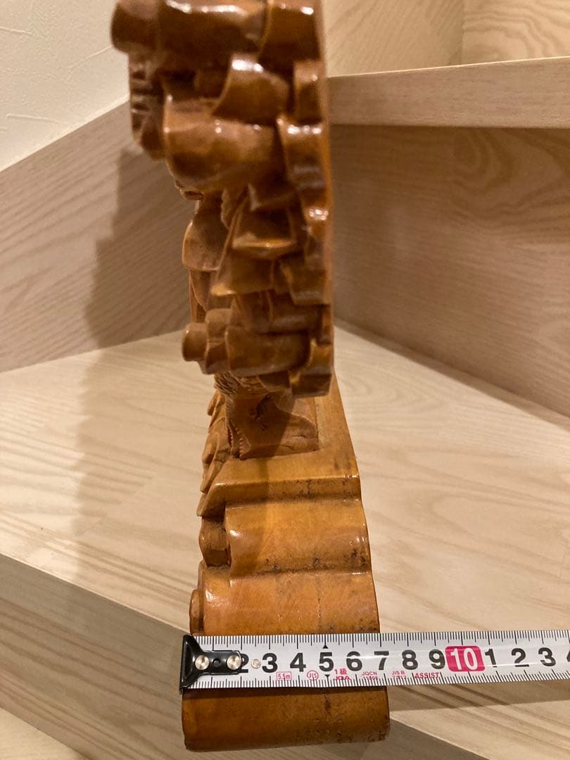 木彫り　一刀彫　9龍　一級品　骨董品