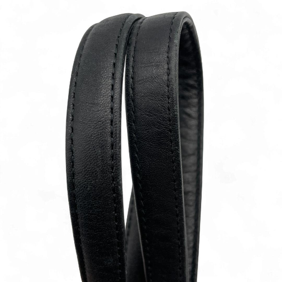 良品 GIANNI VERSACE トートバッグ レザー ブラック サンバースト