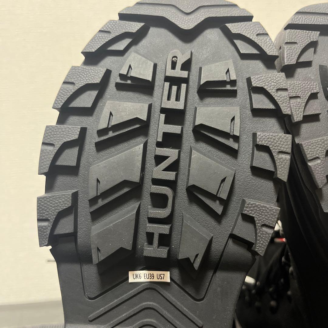 極美品！HUNTER エクスプローラーブーツ　レインブーツ　厚底　雨の日OK