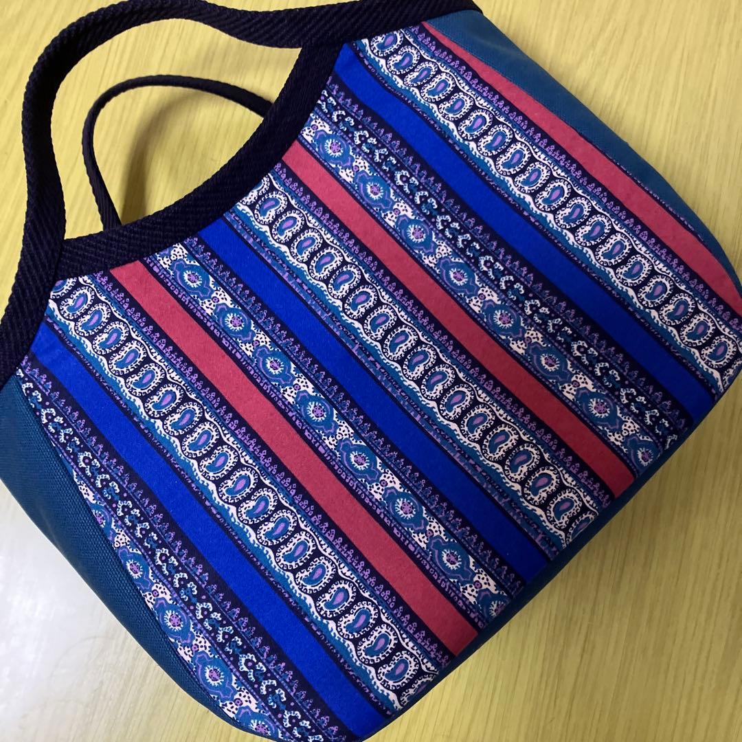 ソレイアード　帆布　インド刺繍リボン　トートバック　グラニーバッグ　3点