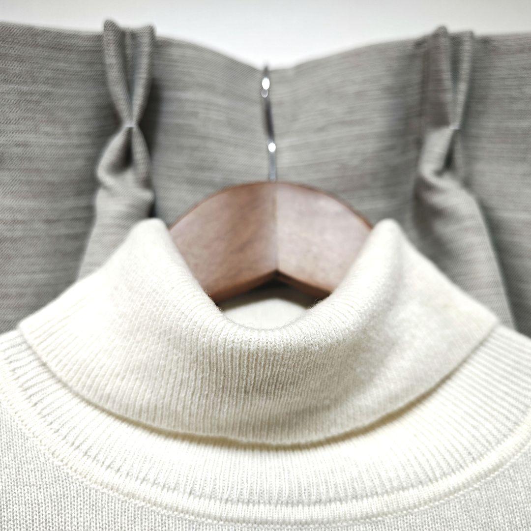 【通常：Theory】カシミア100% タートルネック「S/Ｍ：オフホワイト」