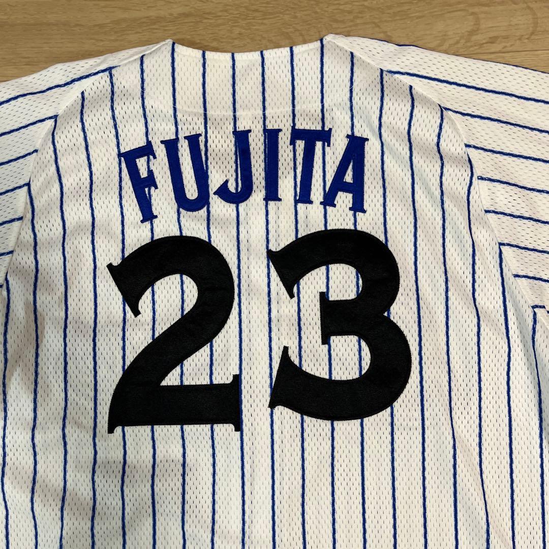 横浜DeNAベイスターズ　藤田　ホームユニフォーム　刺繍ユニフォーム