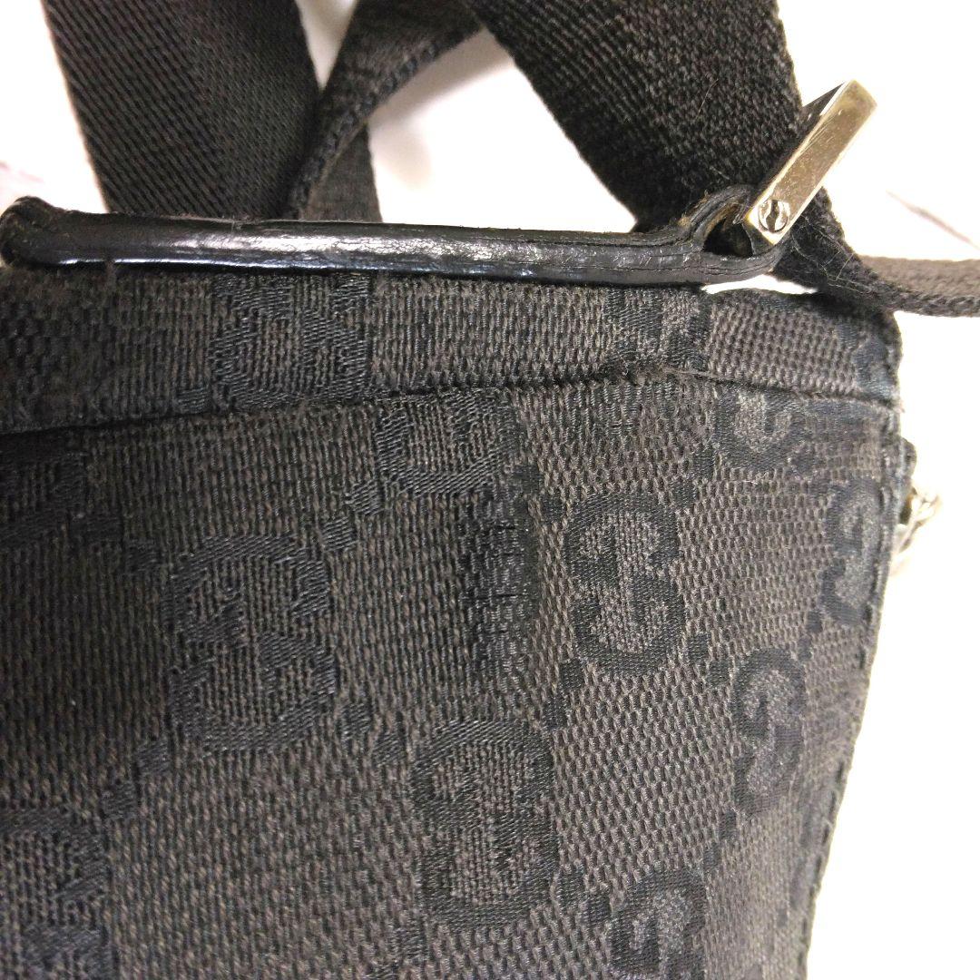 GUCCI グッチ　ショルダーバッグ　GGキャンバス　レザー　204991