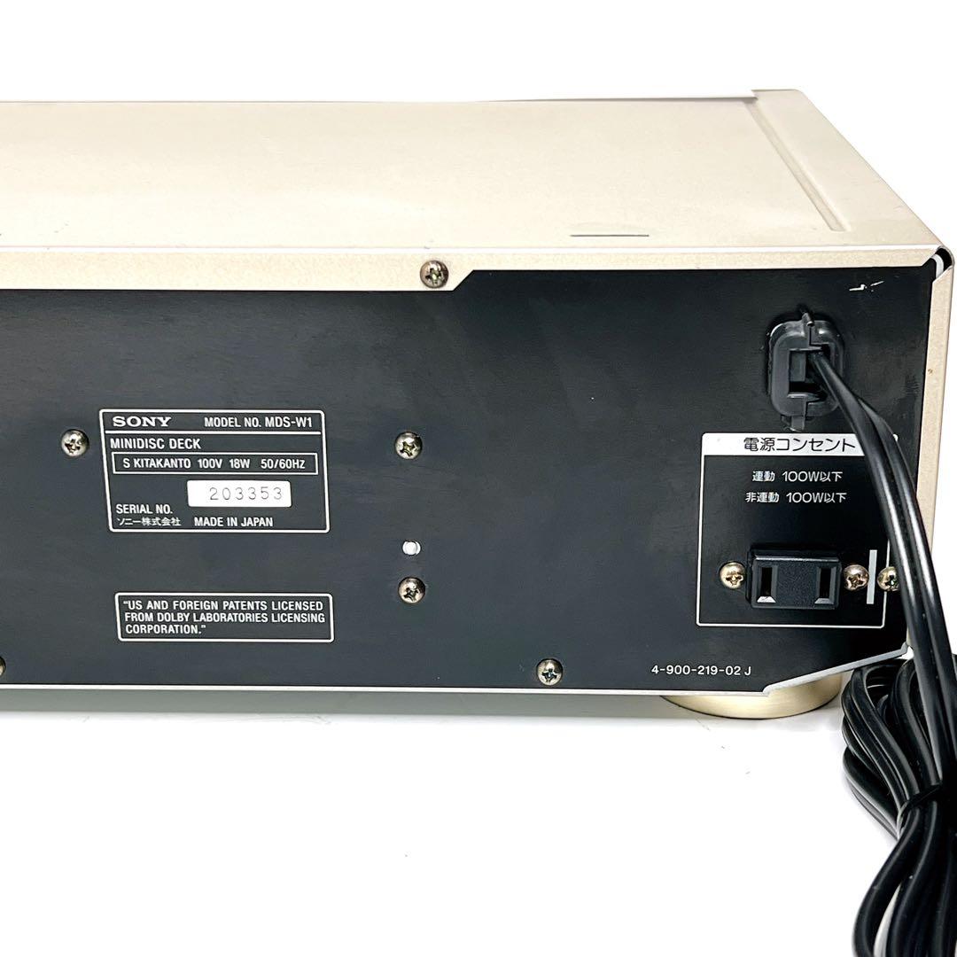 【美品・動作品】SONY MDS-W1 MDデッキ　動作良好
