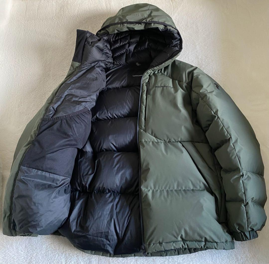 【美品】 ピークパフォーマンス　ダウンジャケット　極厚　メンズ　ロゴ　XL