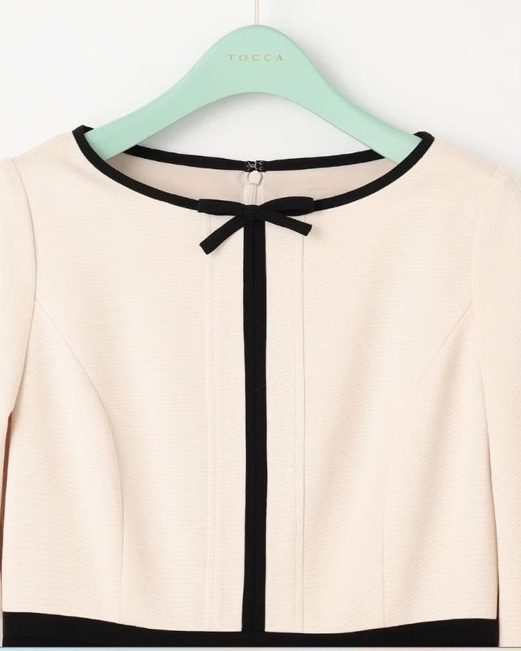 新品タグ付き★TOCCAトッカ定番大人気お受験学校行事ワンピースLUCEリボン