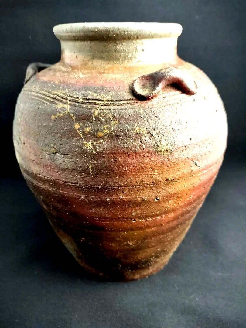 古備前波状紋3耳壷(桃山時代)