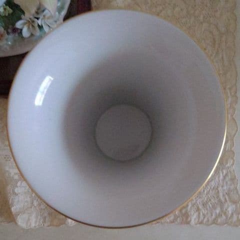 【専用】【未使用】Meissen ホワイトローズ／フラワーベース大 バラ柄金縁