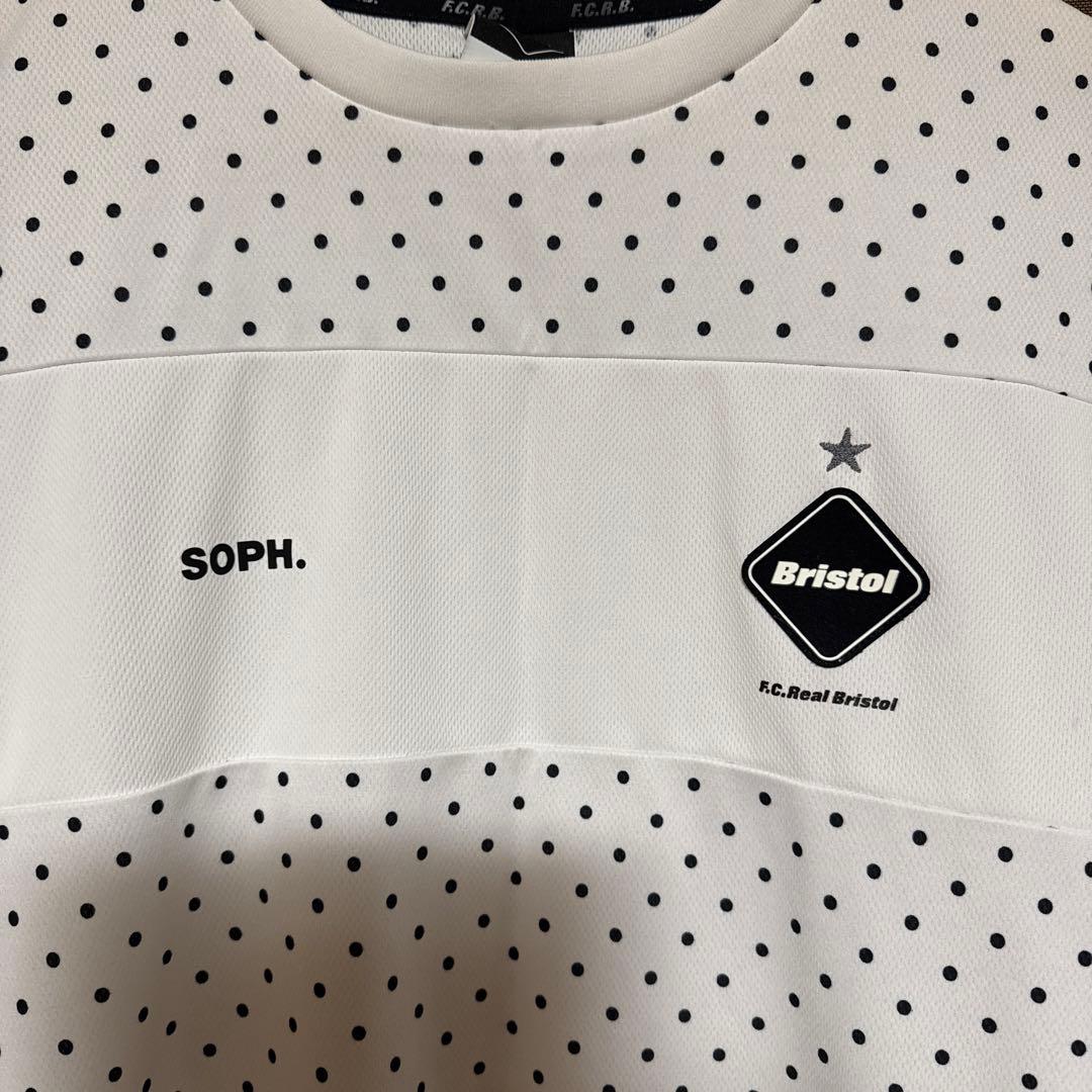 おひ　Bristol ドット柄 半袖Tシャツ L ホワイト