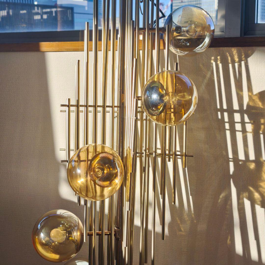 【希少品】松下電器 1980年代 シャンデリア ミッドセンチュリー 照明 ライト