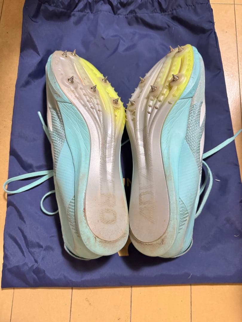 ADIZERO FINESSEミントグリーンスパイク27.5cmシューズ袋セット