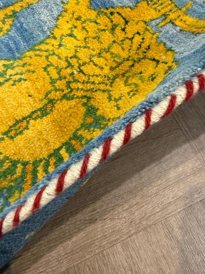 ギャッベ 44x56cm ペルシャ絨毯 手織り ギャベ 玄関マットラグ 絨毯