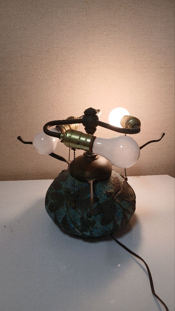 ティファニー　ドラゴンフライ　アンティーク品ステンドグラス　フロアスタンド