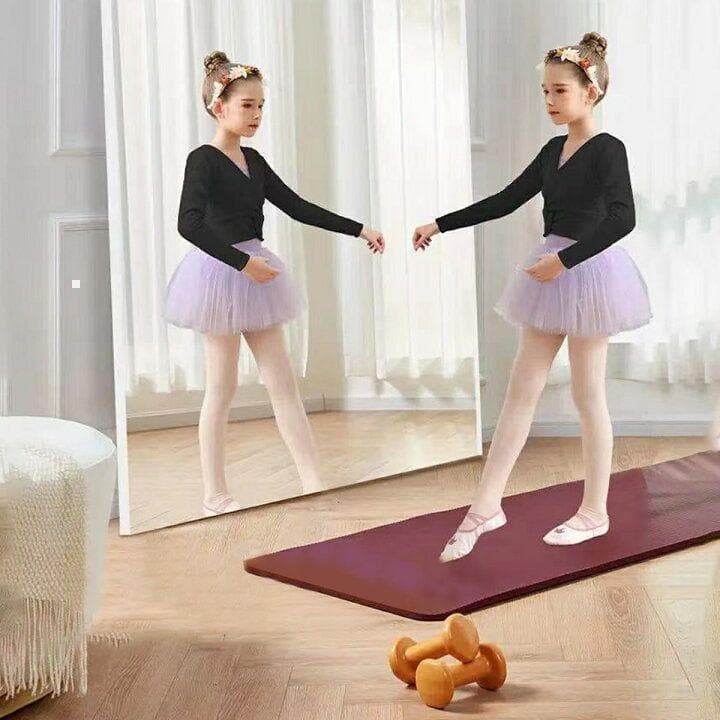 割れない鏡 ウォールミラー 壁掛け 姿見鏡 40×90cm ブラック 1619