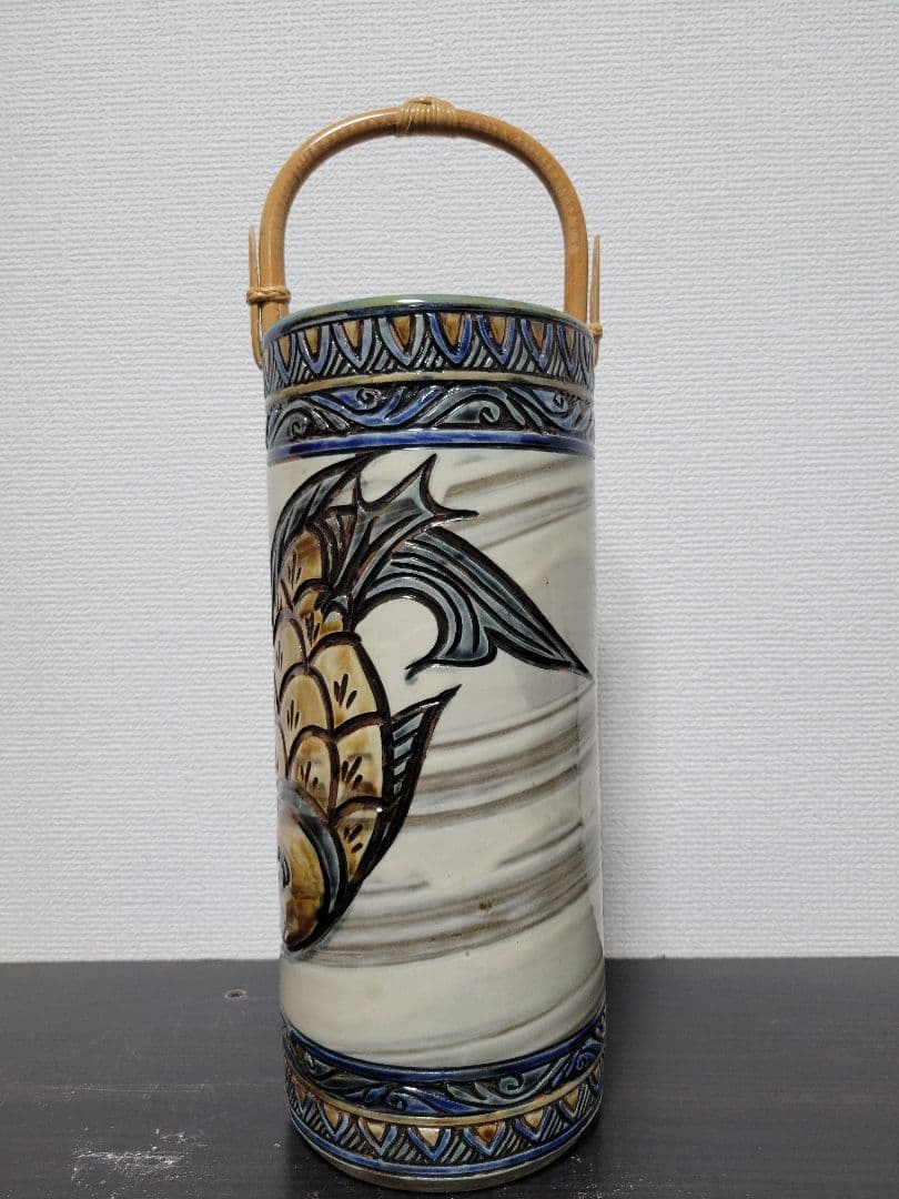 宮城須美子作 沖縄 やむちん　花器　花瓶　フラワーベース　置物　インテリア