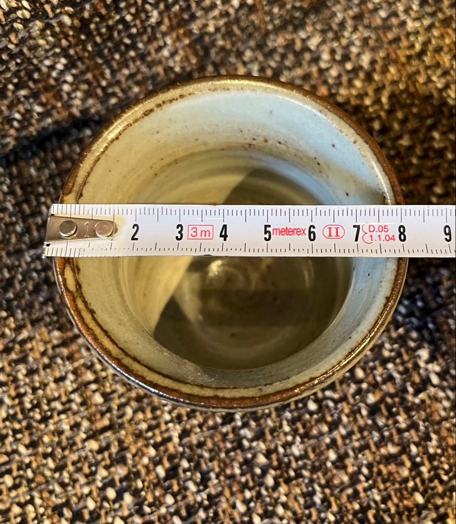 人間国宝 島岡達三 象嵌湯呑 共箱 本物保証