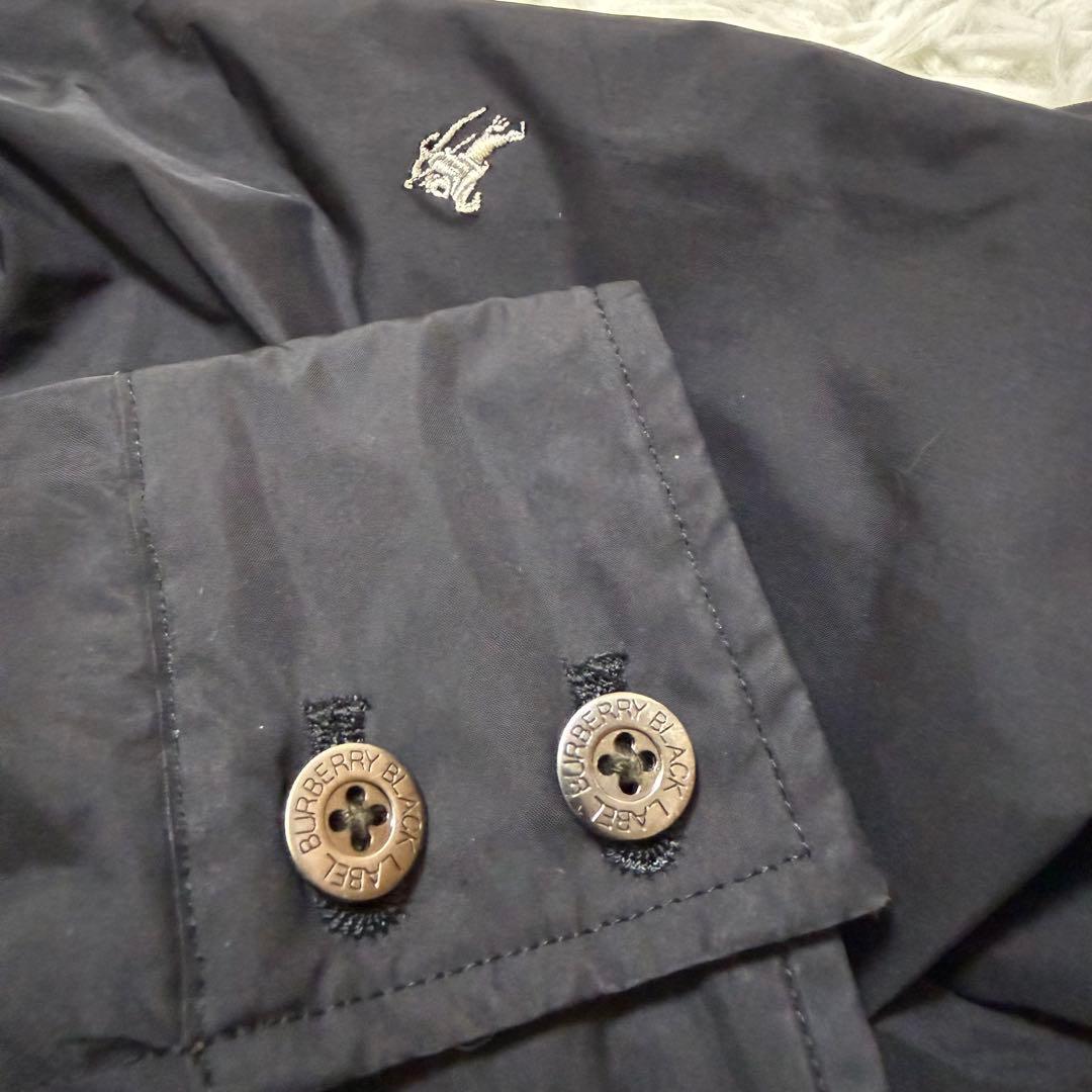 BURBERRY BLACK LABEL ラビットファージャケット　ノバチェック
