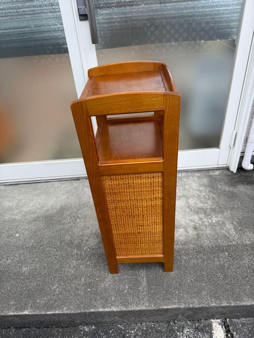 カリモク　木製　棚　キャビネット　引き出し　アンティーク　レトロ