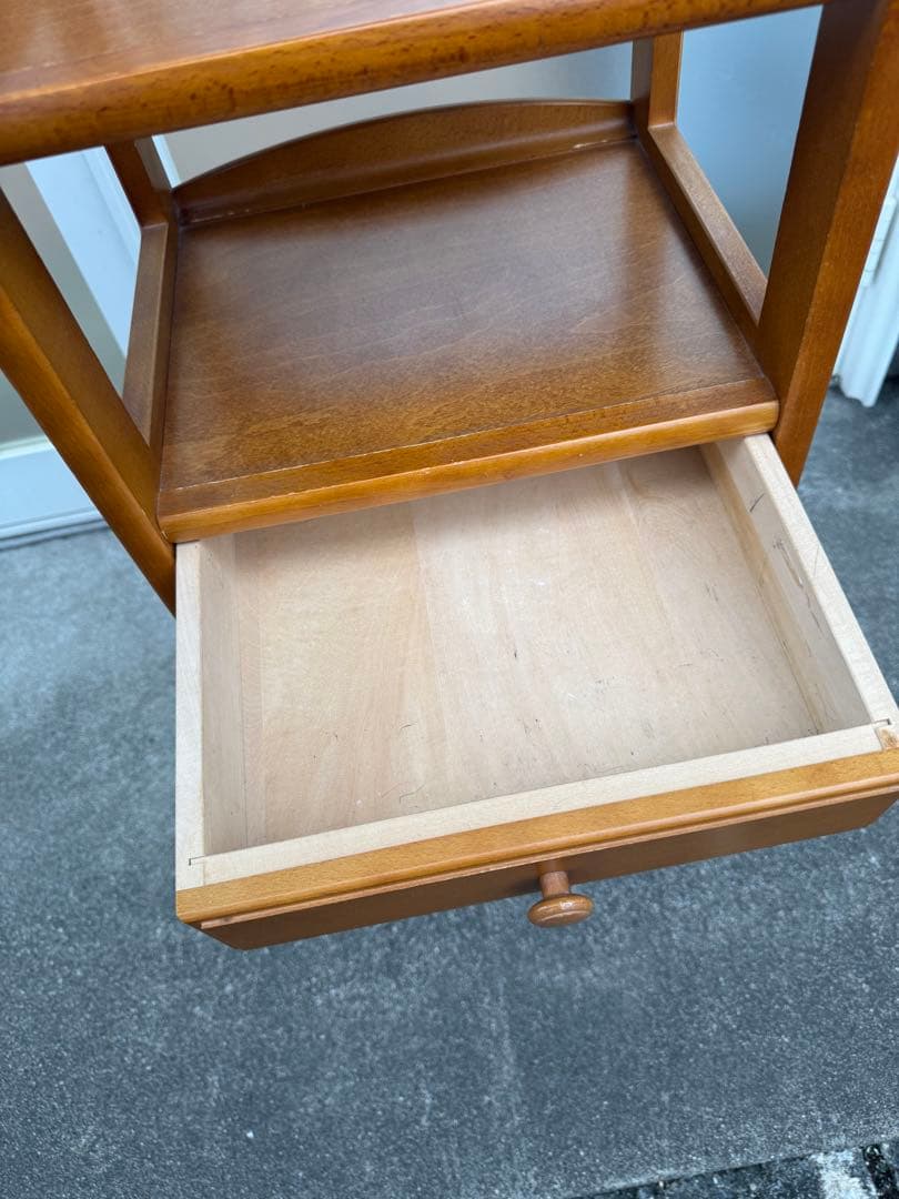 カリモク　木製　棚　キャビネット　引き出し　アンティーク　レトロ