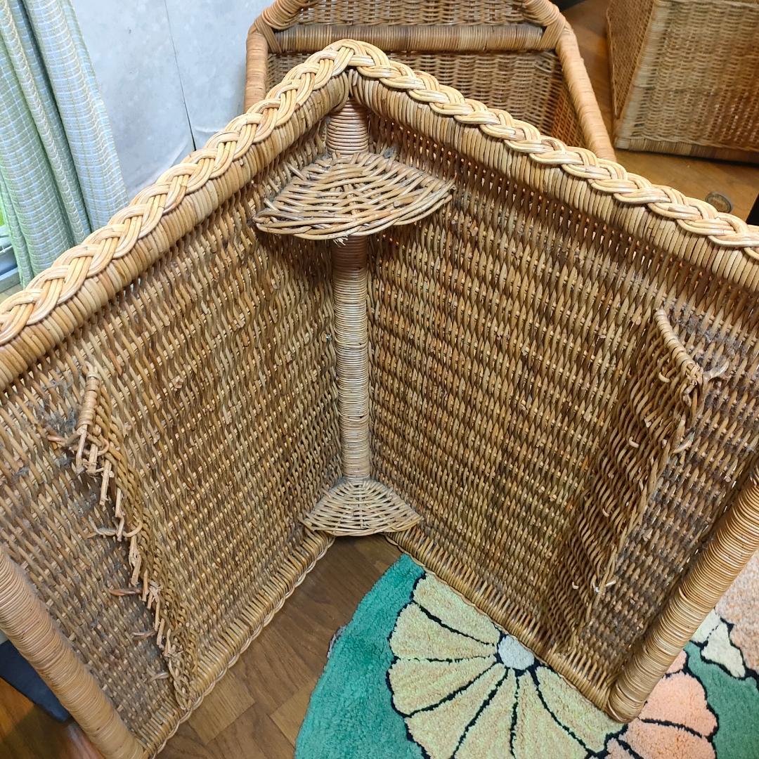 【愛犬の家】　ペット小屋　ラタン 籐　室内用　小型・中型犬　幅62cm