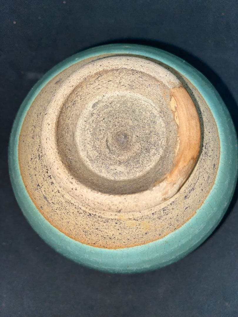 布志名 緑釉ぼてぼて茶碗　桶茶　出雲丸碗　ぼてぼて碗　呉須手茶碗　呉洲茶碗　呉洲